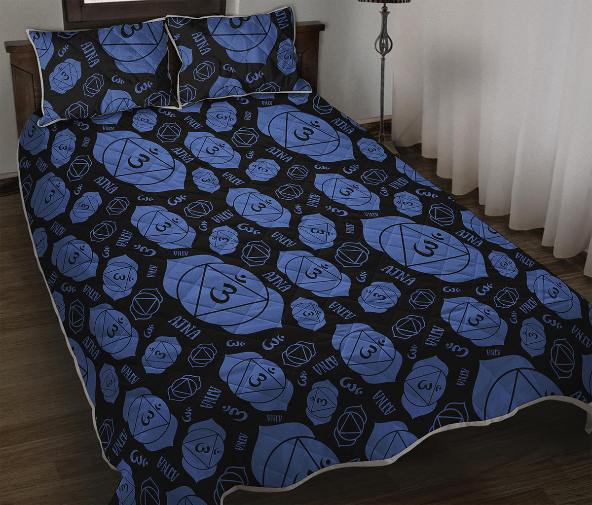 Ajna Chakra Pattern Print Quilt Bed Set