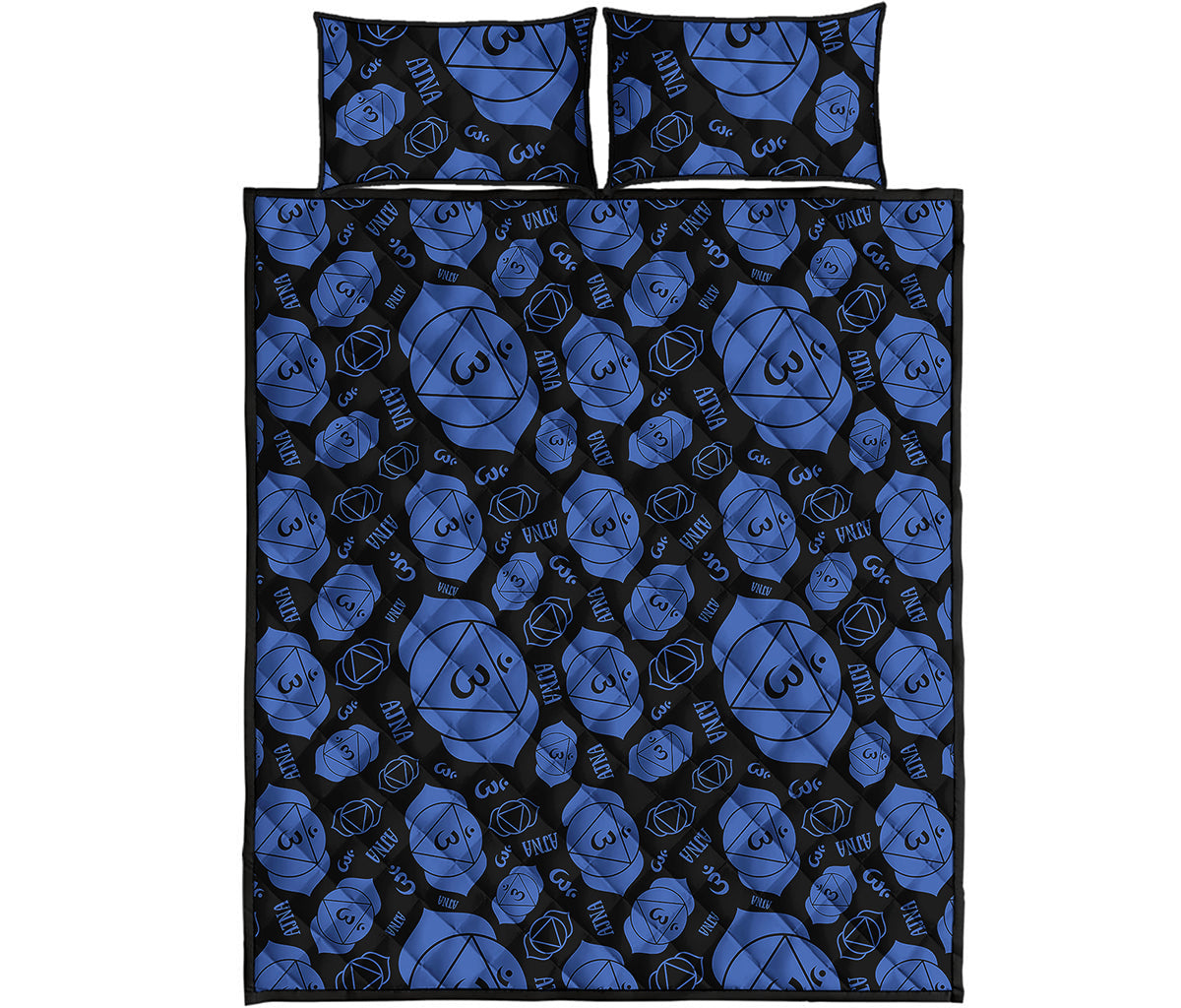 Ajna Chakra Pattern Print Quilt Bed Set