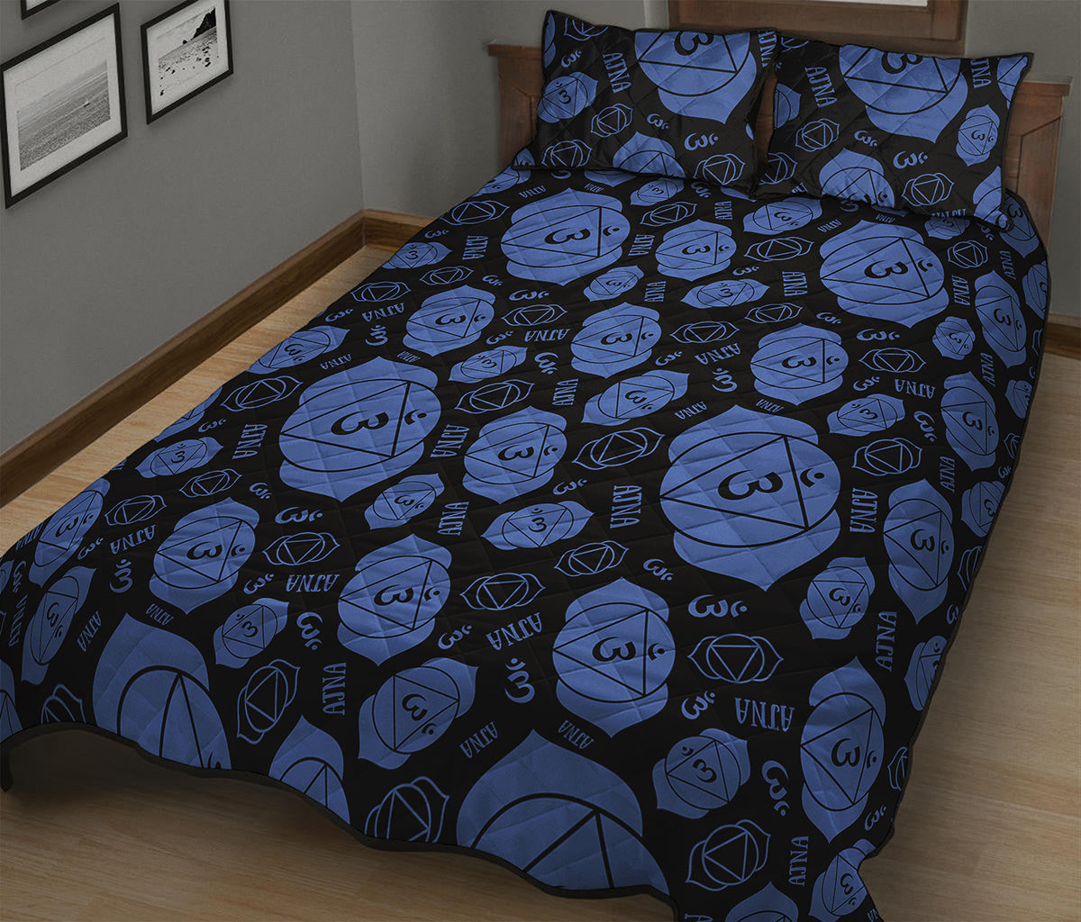 Ajna Chakra Pattern Print Quilt Bed Set