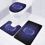 Ajna Chakra Spiritual Print 3 Piece Bath Mat Set