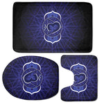 Ajna Chakra Spiritual Print 3 Piece Bath Mat Set