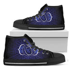 Ajna Chakra Spiritual Print Black High Top Shoes