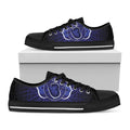 Ajna Chakra Spiritual Print Black Low Top Sneakers