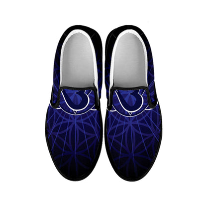Ajna Chakra Spiritual Print Black Slip On Shoes