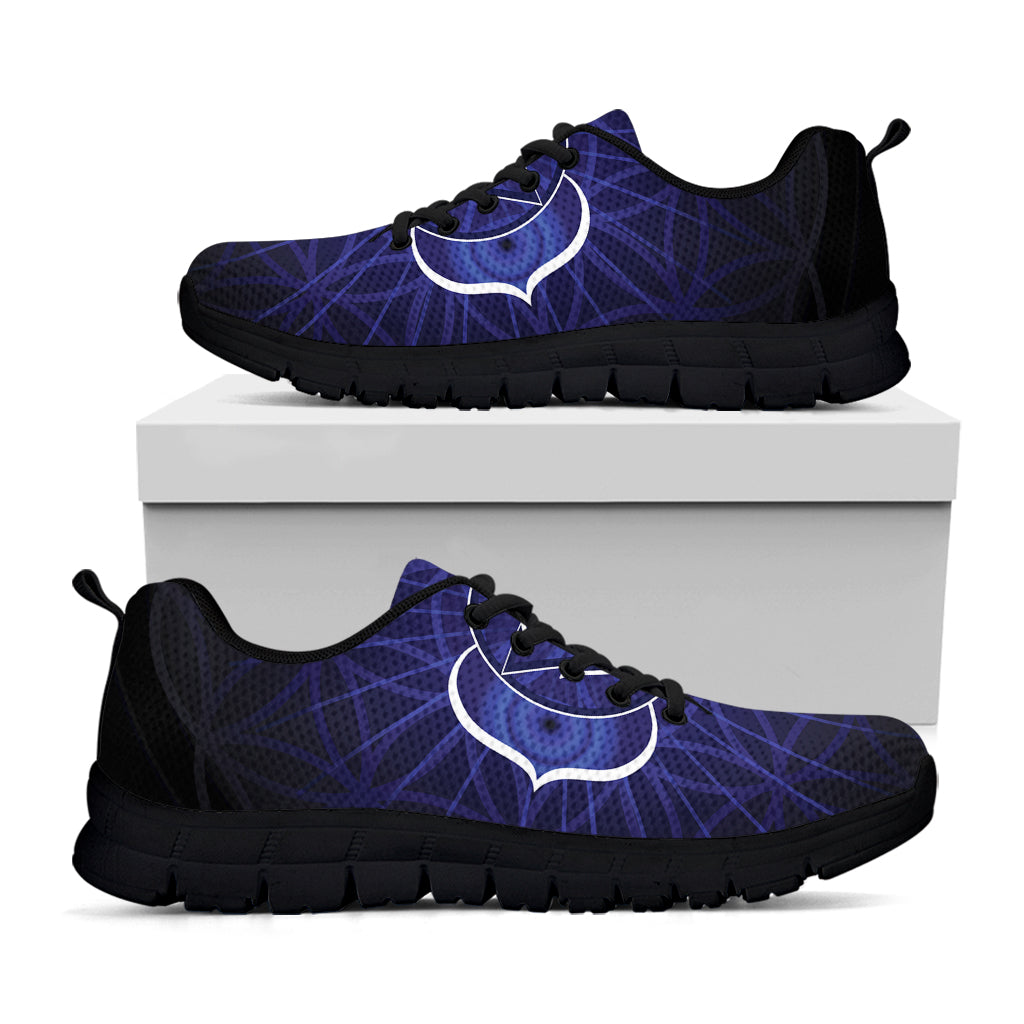 Ajna Chakra Spiritual Print Black Sneakers