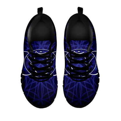 Ajna Chakra Spiritual Print Black Sneakers