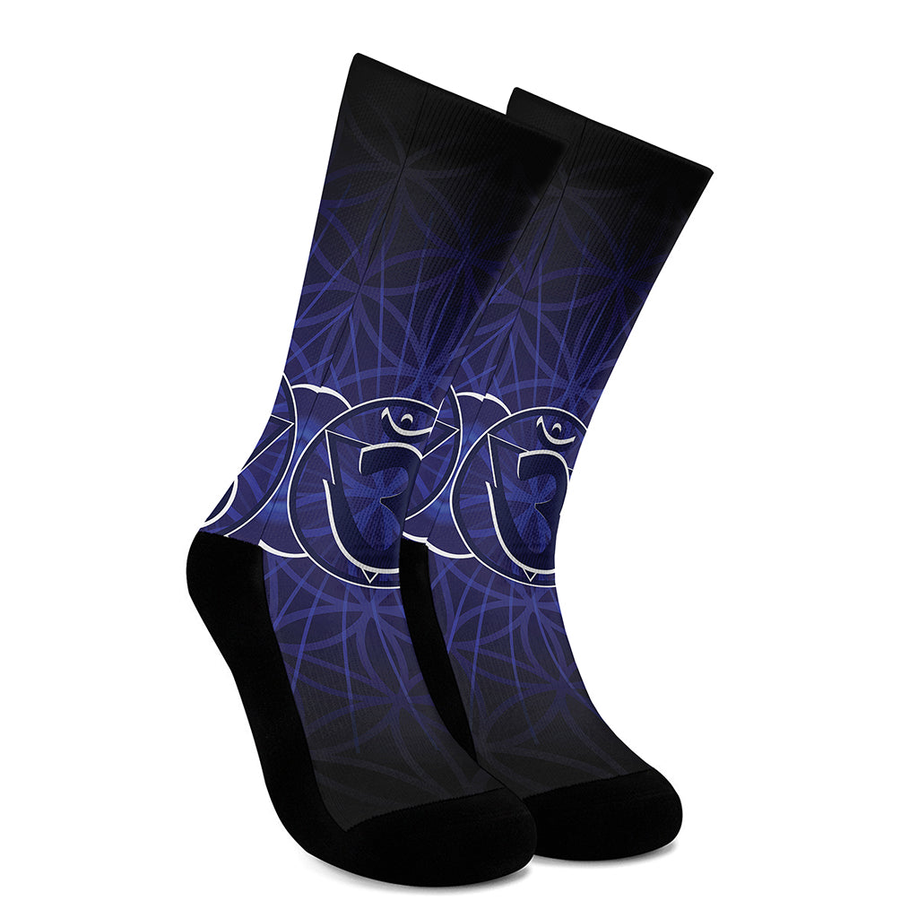 Ajna Chakra Spiritual Print Crew Socks