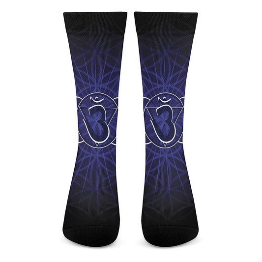 Ajna Chakra Spiritual Print Crew Socks