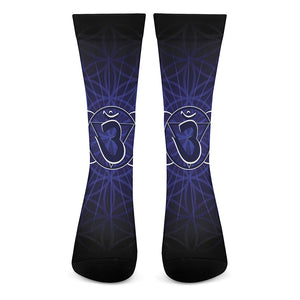 Ajna Chakra Spiritual Print Crew Socks