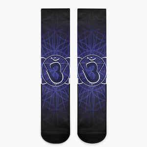 Ajna Chakra Spiritual Print Crew Socks