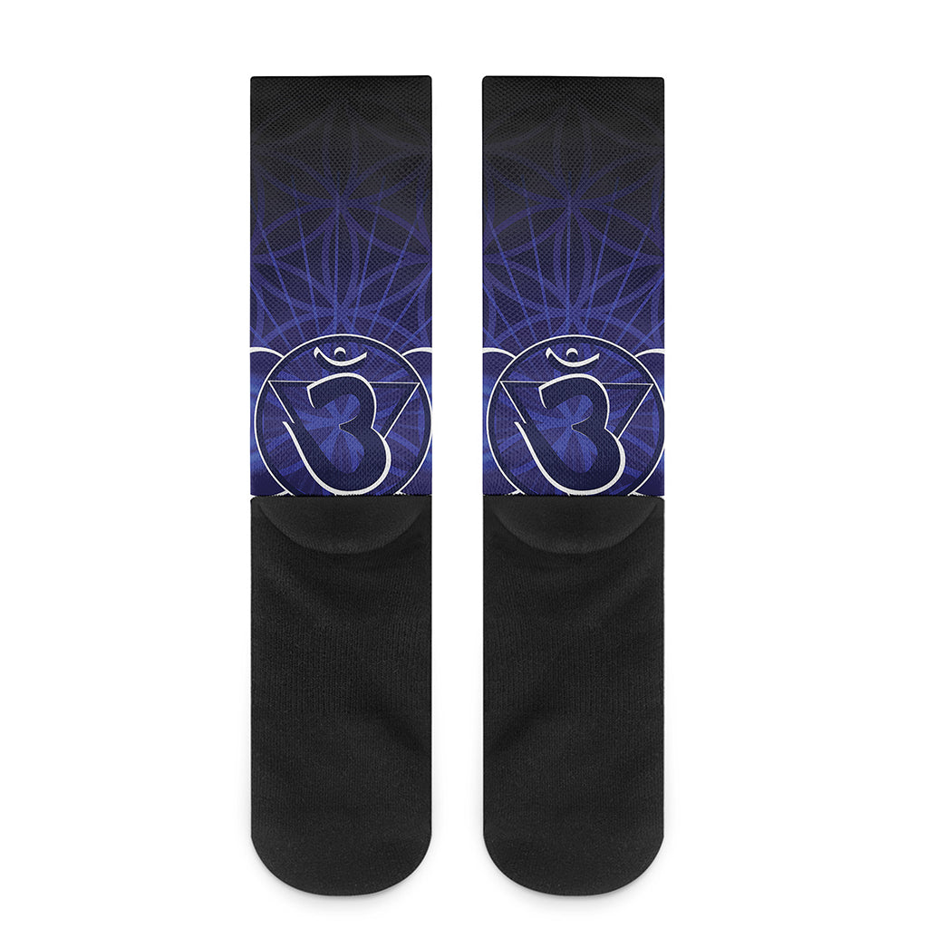 Ajna Chakra Spiritual Print Crew Socks