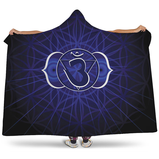 Ajna Chakra Spiritual Print Hooded Blanket