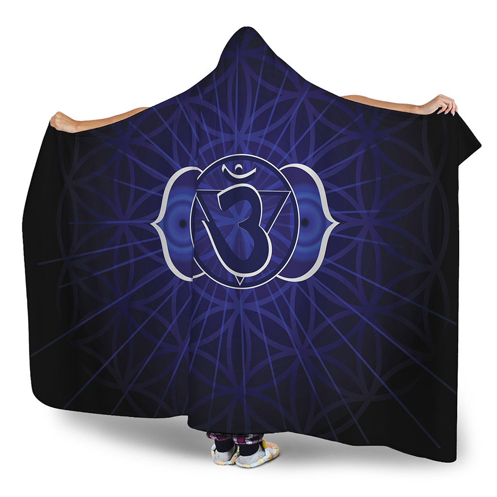 Ajna Chakra Spiritual Print Hooded Blanket