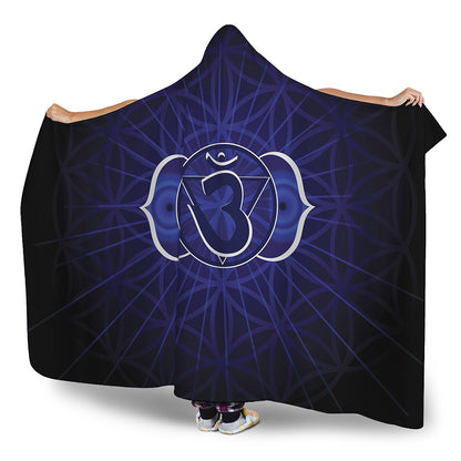 Ajna Chakra Spiritual Print Hooded Blanket