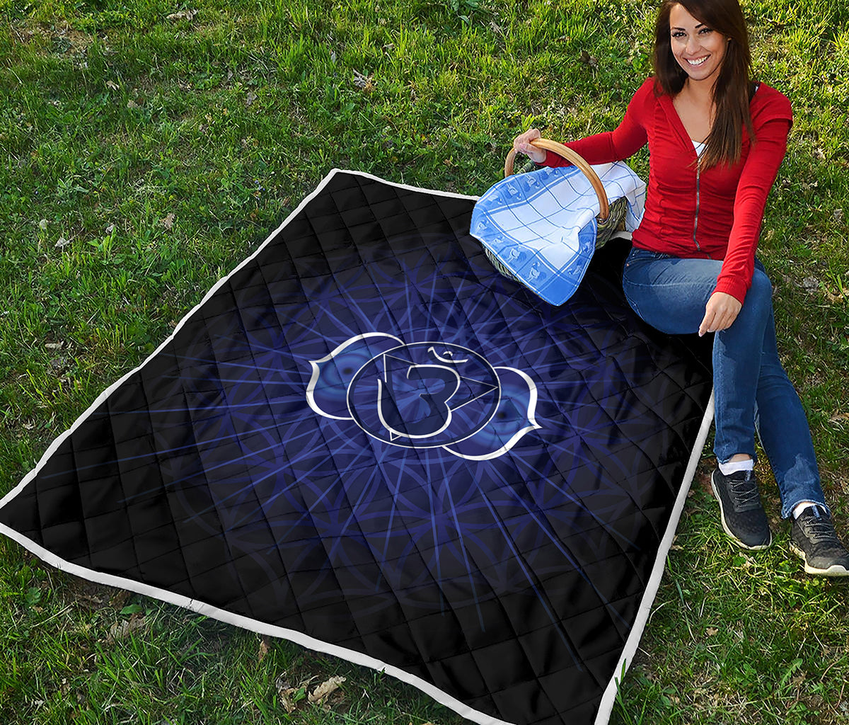 Ajna Chakra Spiritual Print Quilt