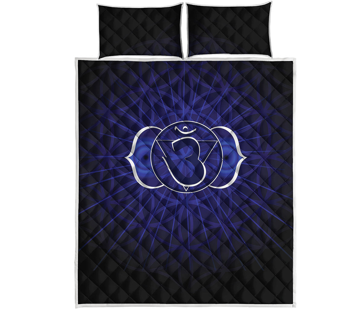Ajna Chakra Spiritual Print Quilt Bed Set