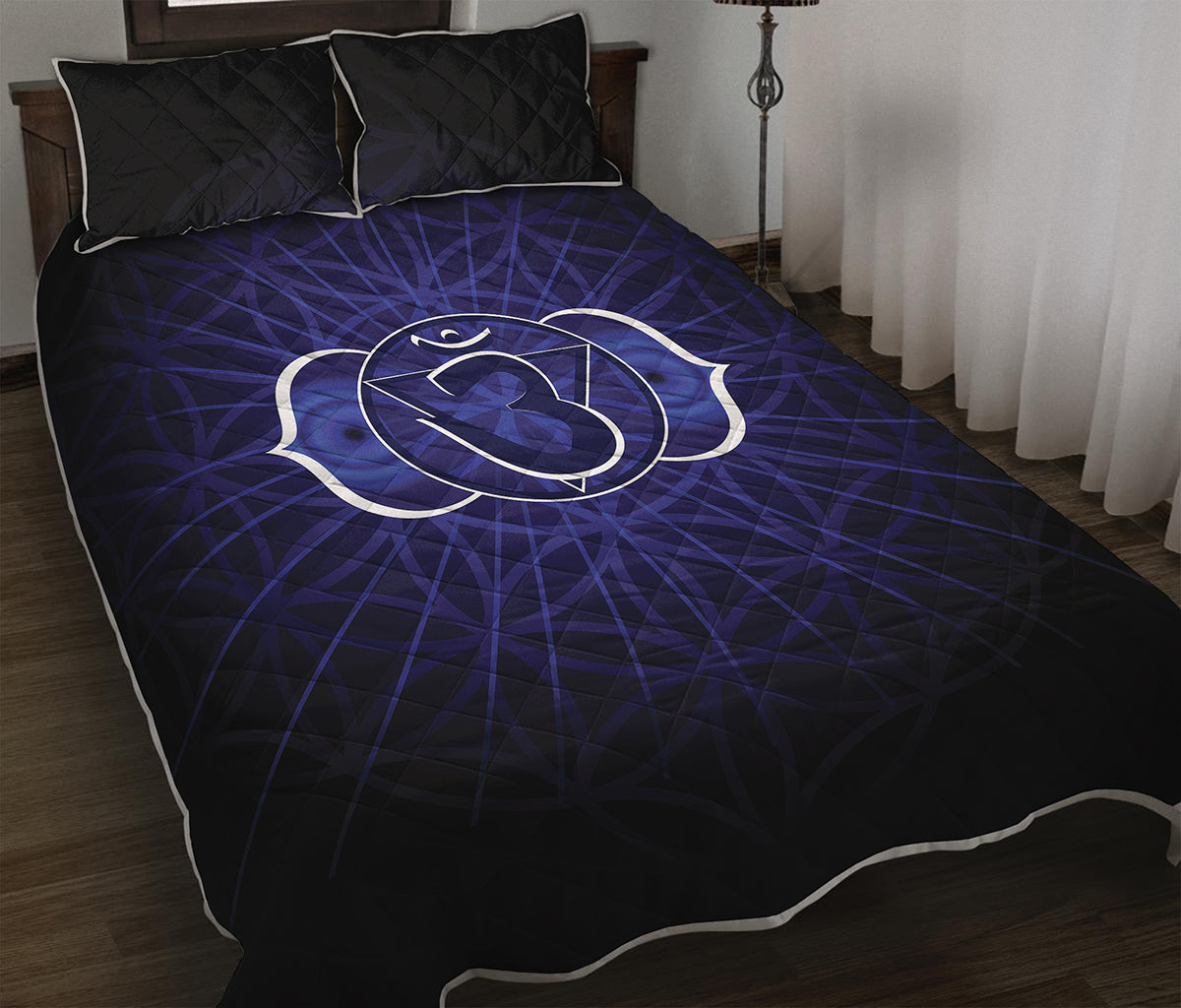 Ajna Chakra Spiritual Print Quilt Bed Set
