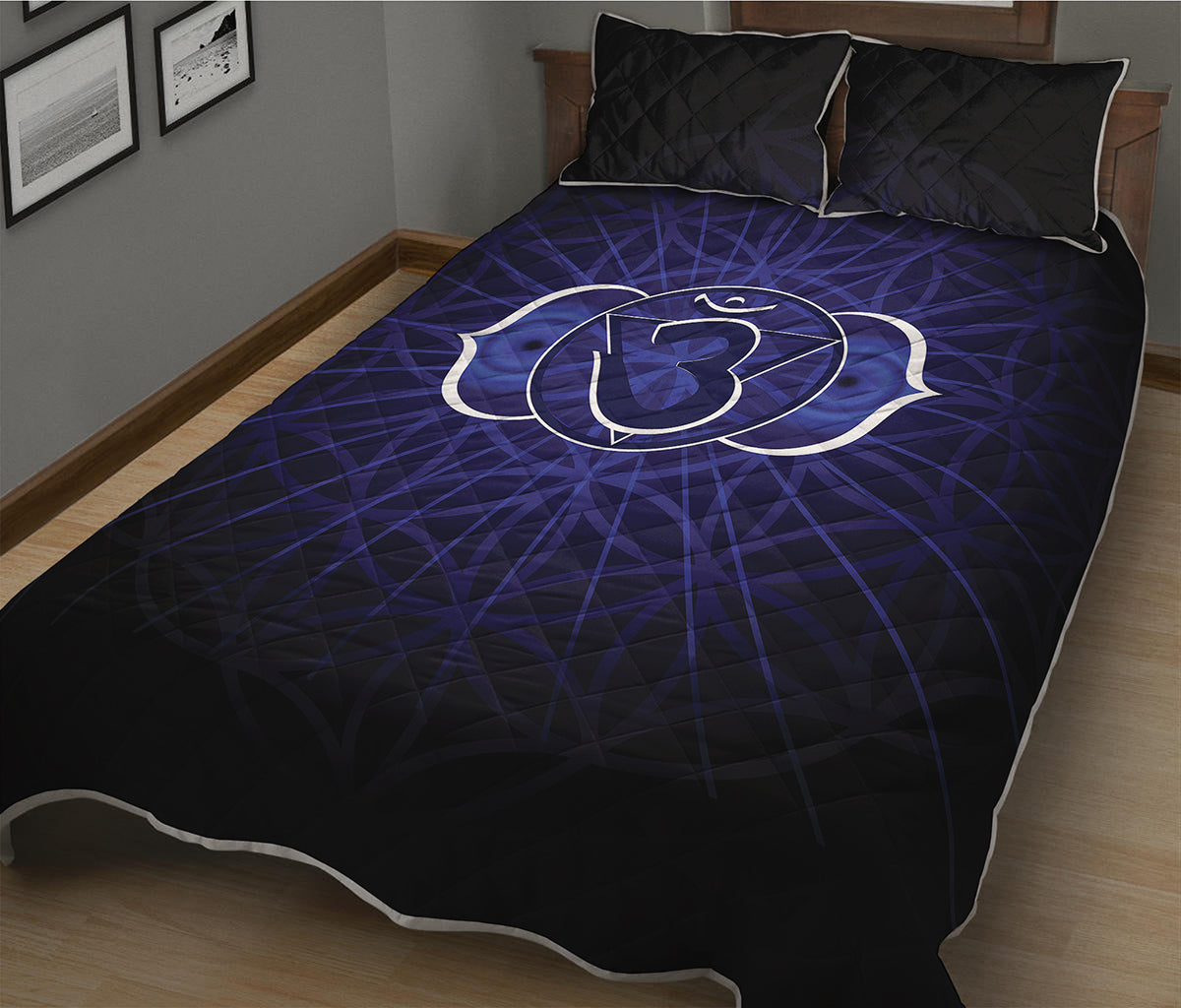 Ajna Chakra Spiritual Print Quilt Bed Set