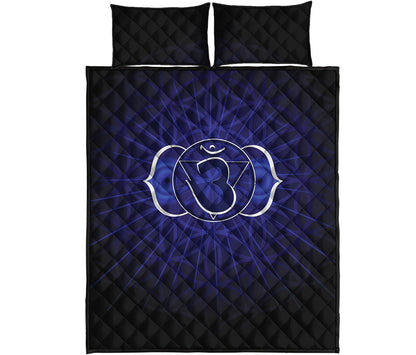 Ajna Chakra Spiritual Print Quilt Bed Set