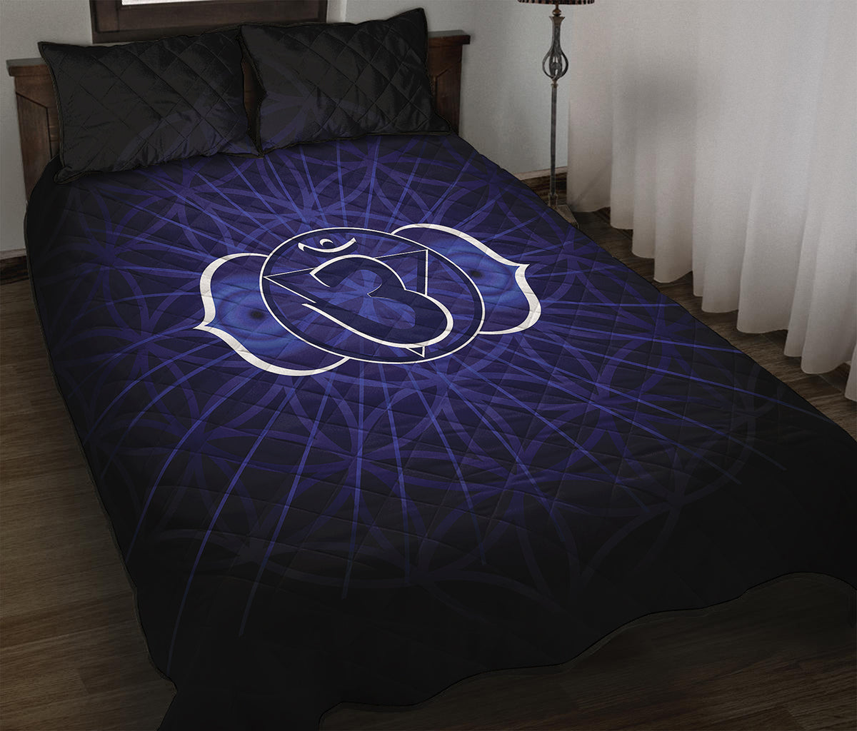 Ajna Chakra Spiritual Print Quilt Bed Set