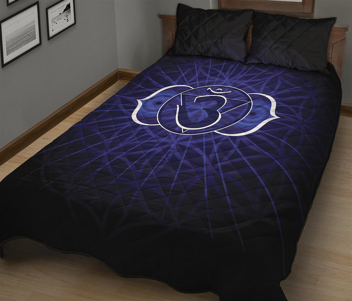 Ajna Chakra Spiritual Print Quilt Bed Set