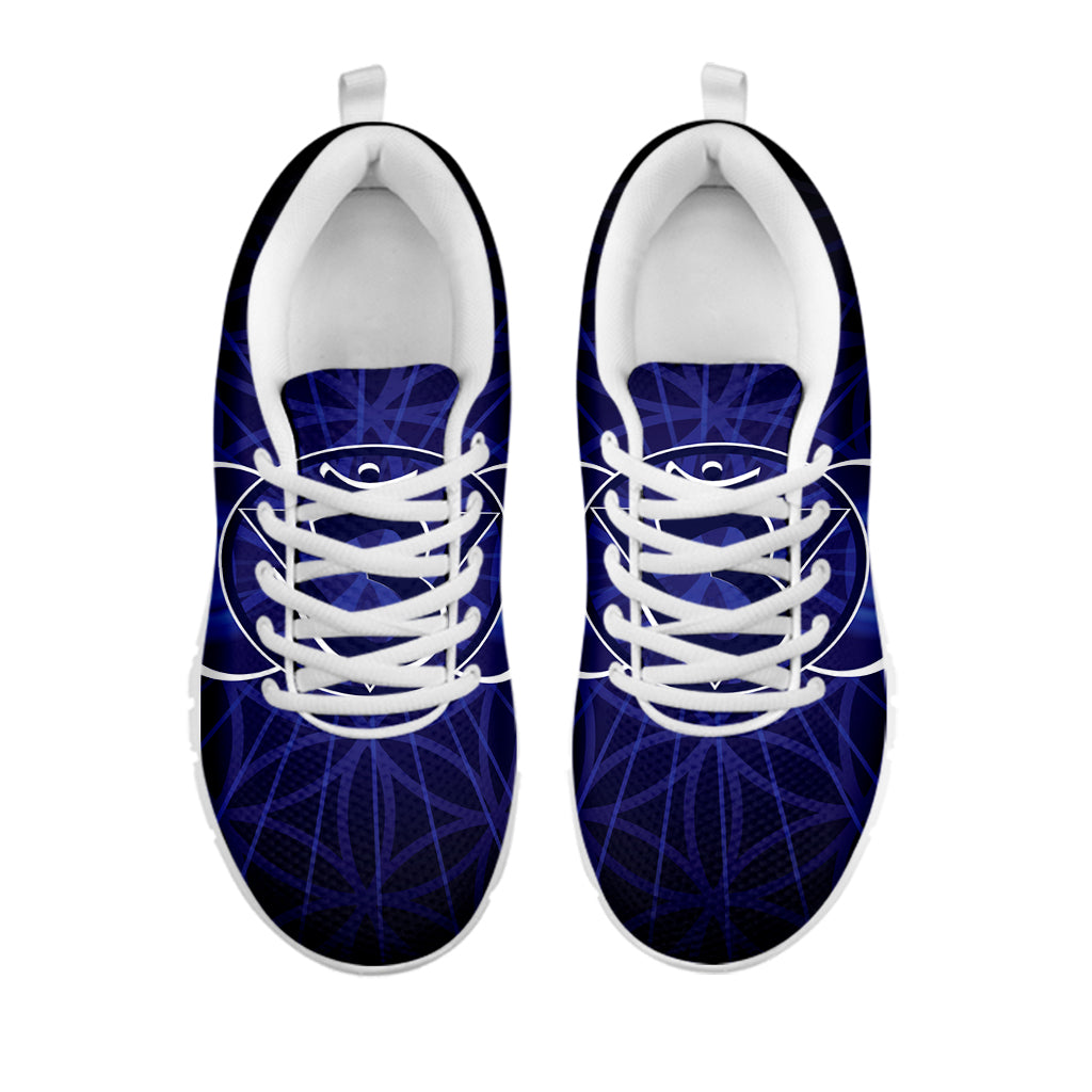 Ajna Chakra Spiritual Print White Sneakers