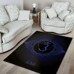 Ajna Chakra Symbol Print Area Rug