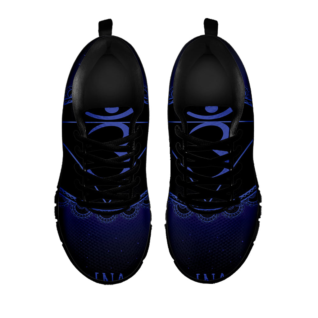 Ajna Chakra Symbol Print Black Sneakers