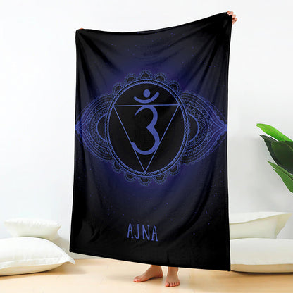 Ajna Chakra Symbol Print Blanket