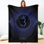 Ajna Chakra Symbol Print Blanket