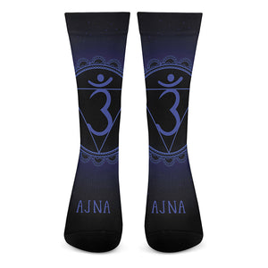 Ajna Chakra Symbol Print Crew Socks