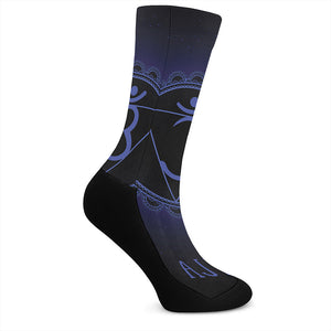 Ajna Chakra Symbol Print Crew Socks