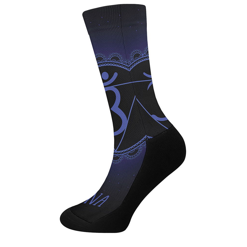 Ajna Chakra Symbol Print Crew Socks