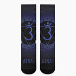 Ajna Chakra Symbol Print Crew Socks