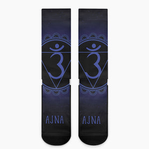 Ajna Chakra Symbol Print Crew Socks