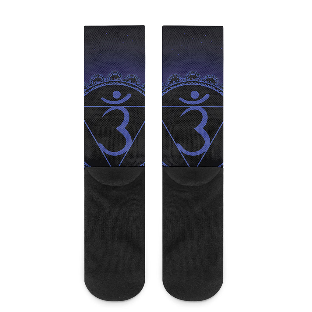 Ajna Chakra Symbol Print Crew Socks