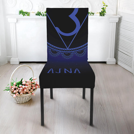 Ajna Chakra Symbol Print Dining Chair Slipcover