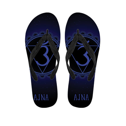 Ajna Chakra Symbol Print Flip Flops