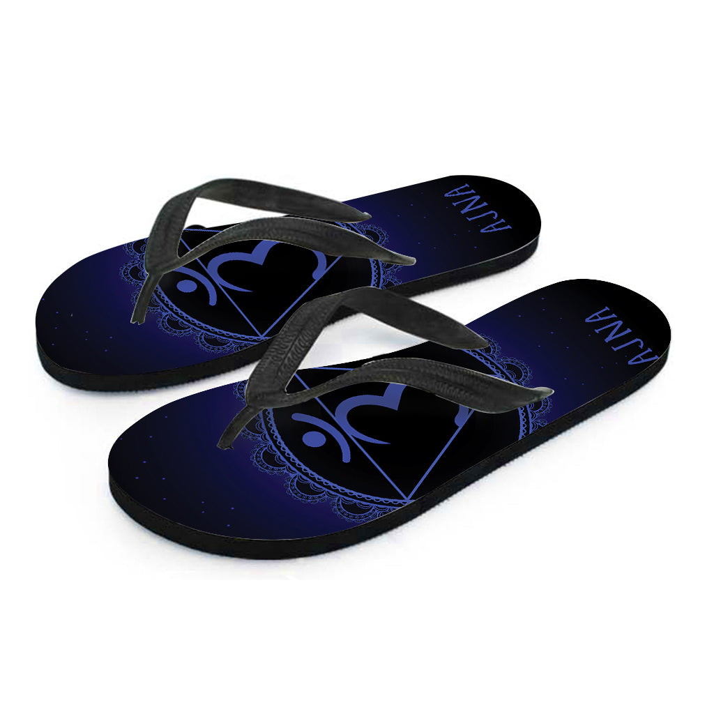Ajna Chakra Symbol Print Flip Flops