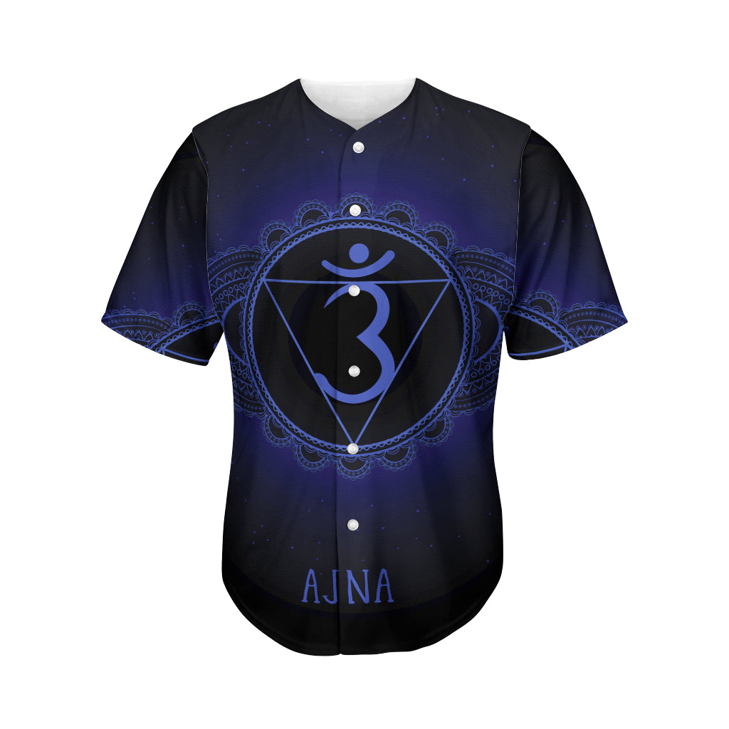 Ajna Chakra Symbol Print Men's Baseball Jersey