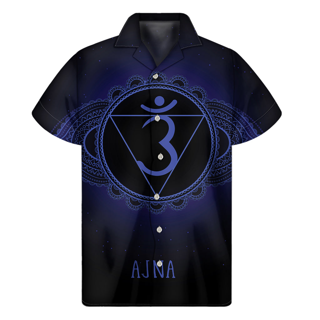 Ajna Chakra Symbol Print Men's Short Sleeve Shirt