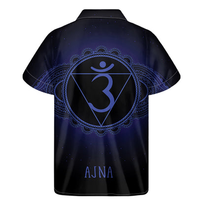 Ajna Chakra Symbol Print Men's Short Sleeve Shirt