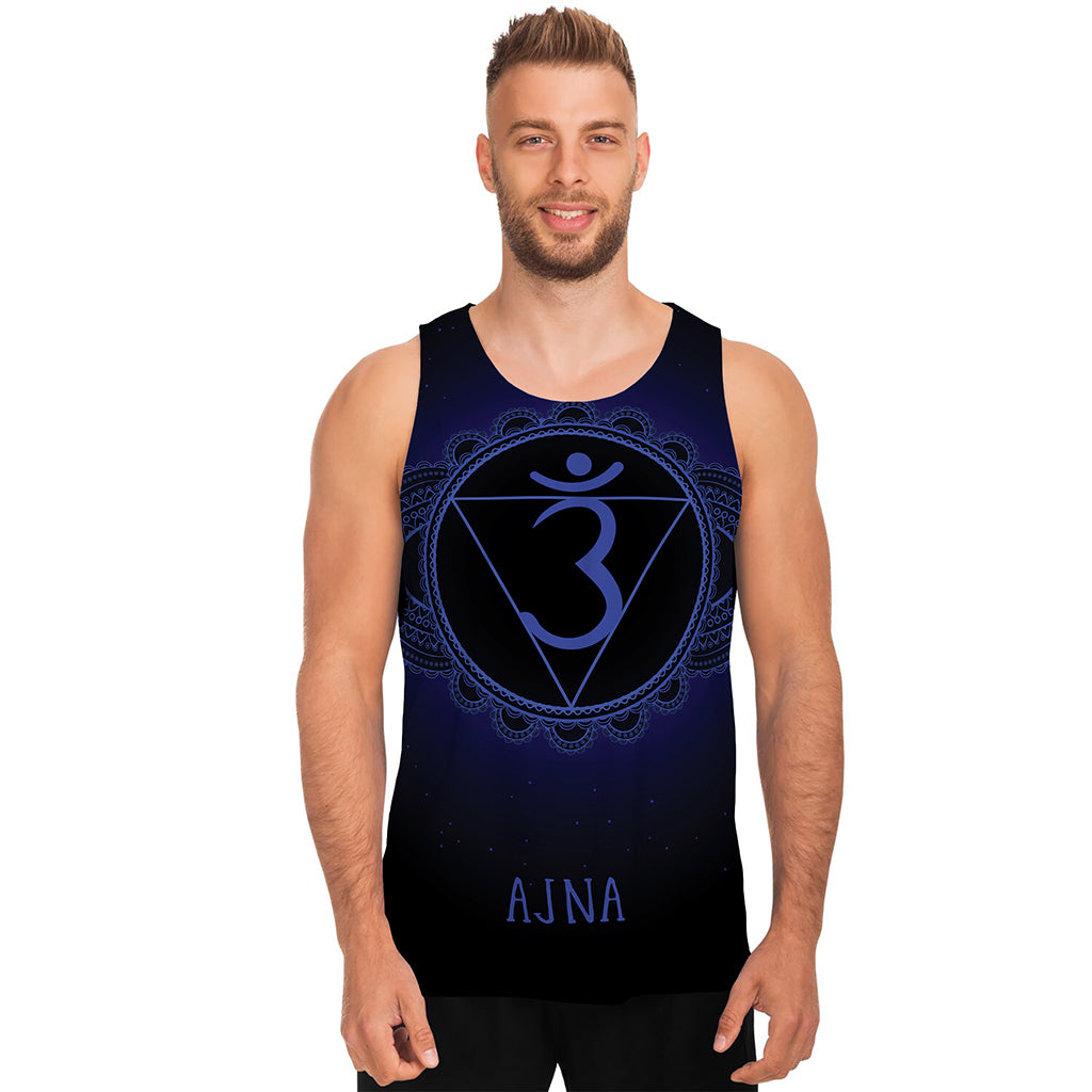 Ajna Chakra Symbol Print Men's Tank Top