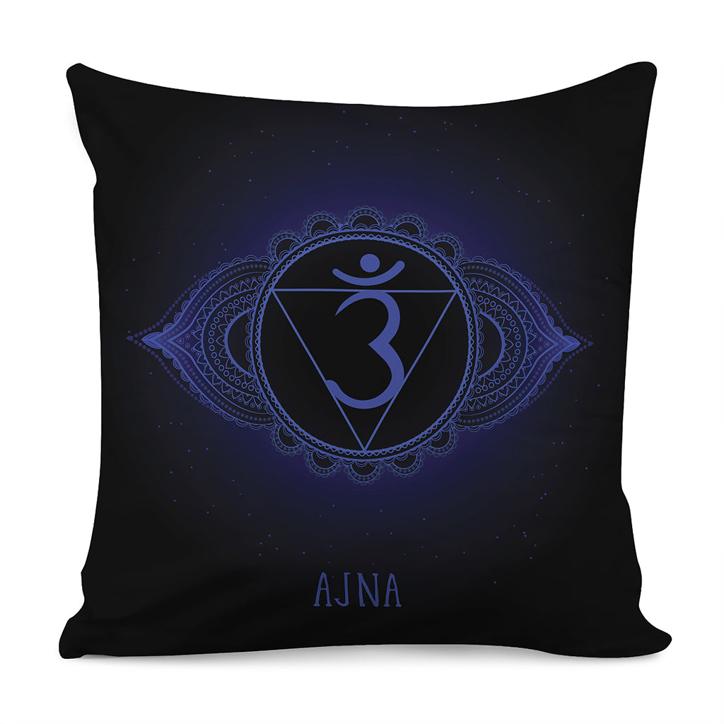 Ajna Chakra Symbol Print Pillow Cover