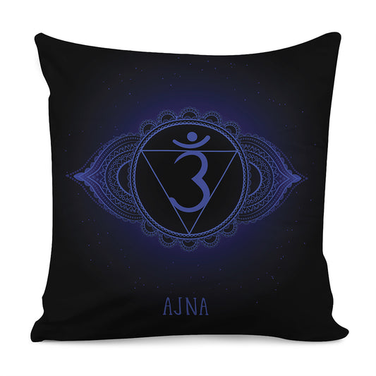 Ajna Chakra Symbol Print Pillow Cover