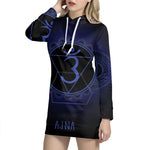 Ajna Chakra Symbol Print Pullover Hoodie Dress