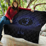 Ajna Chakra Symbol Print Quilt