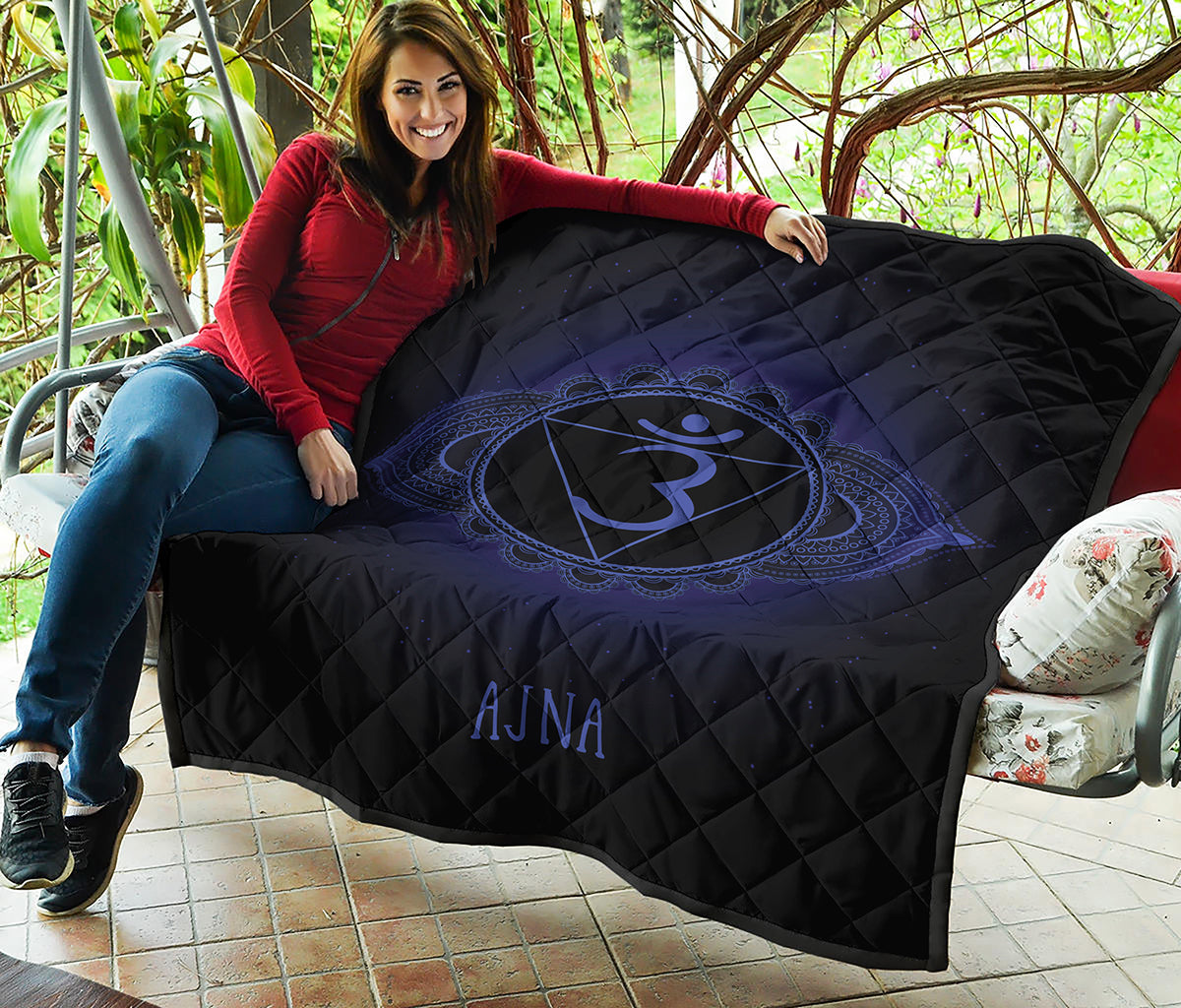 Ajna Chakra Symbol Print Quilt