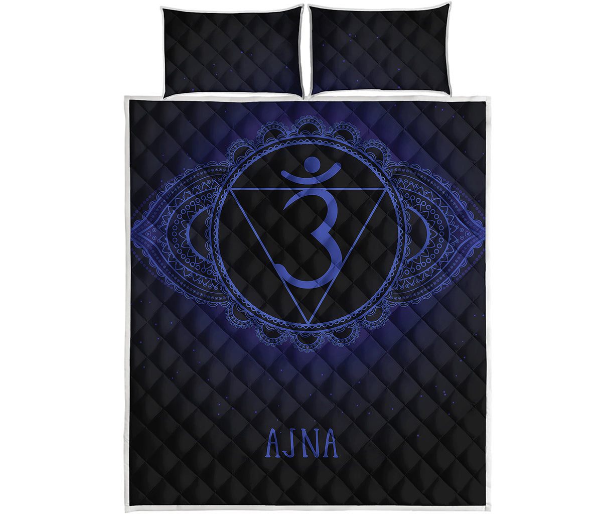 Ajna Chakra Symbol Print Quilt Bed Set