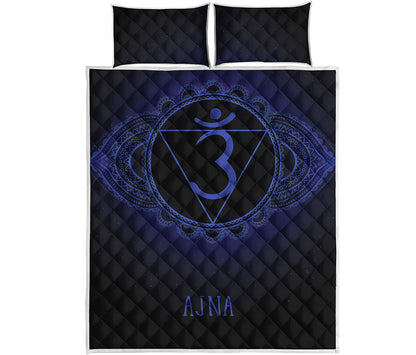 Ajna Chakra Symbol Print Quilt Bed Set